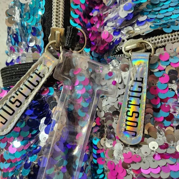 Justice Reversible Sequin Fullsize Backpack - Picture 4 of 8